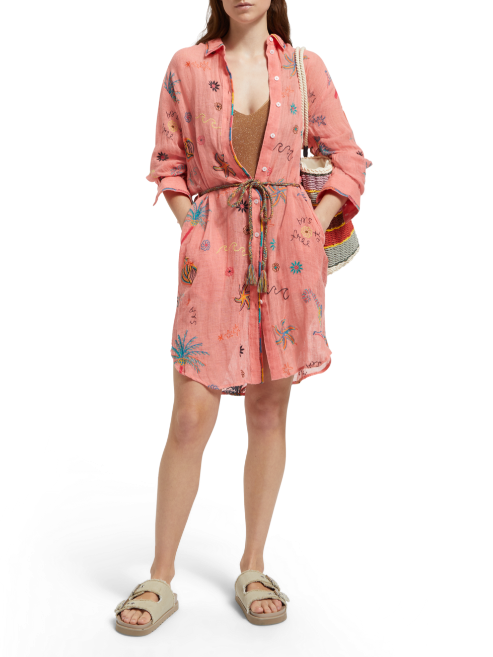 Multicolor shirt dress hotsell