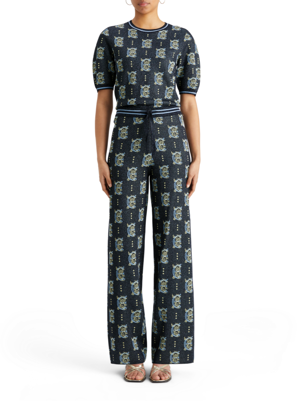 JACQUARD KNITTED TROUSERS