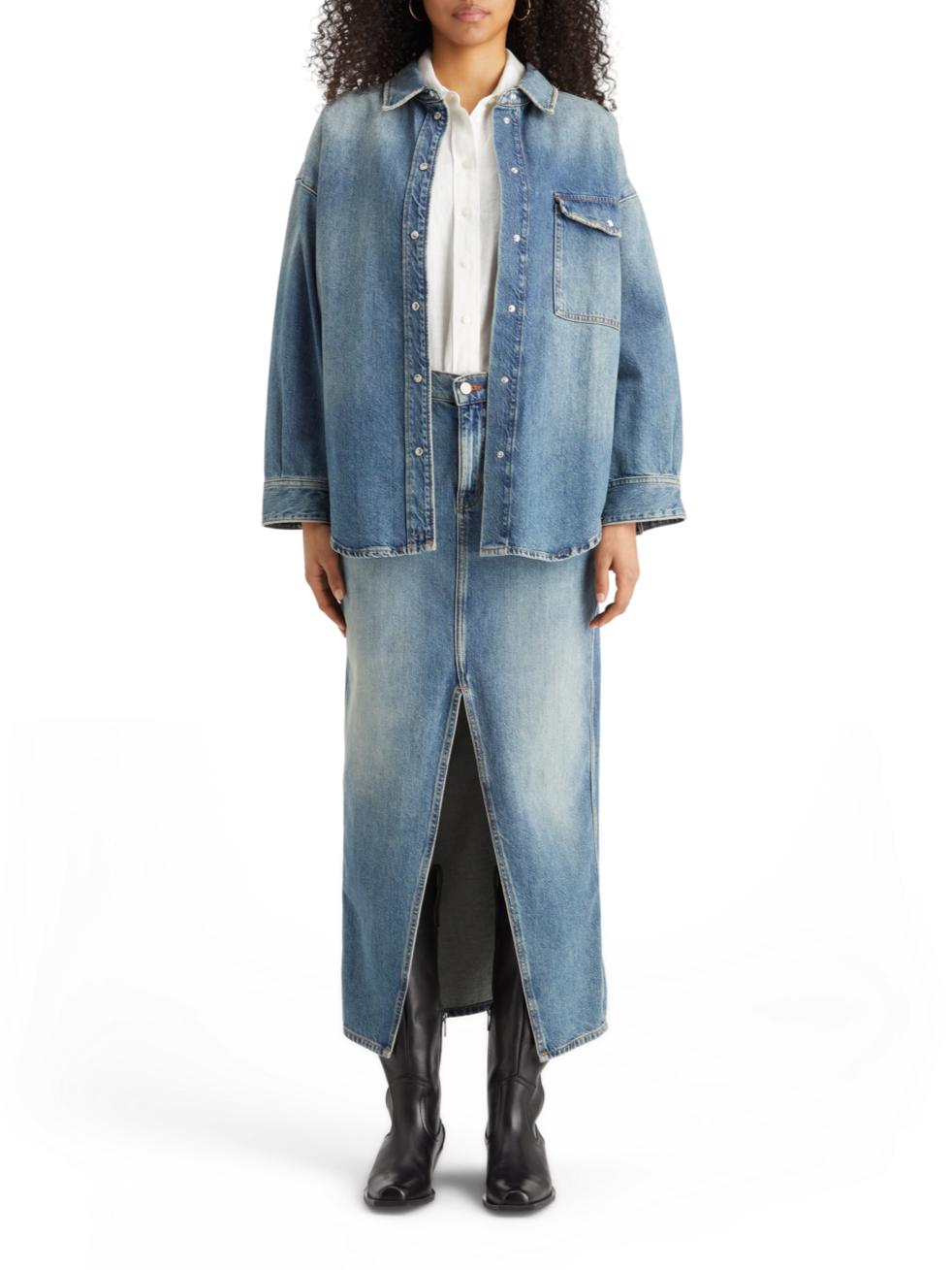 VINTAGE WASHED DENIM OVERSHIRT - FRISCO NIGHTS