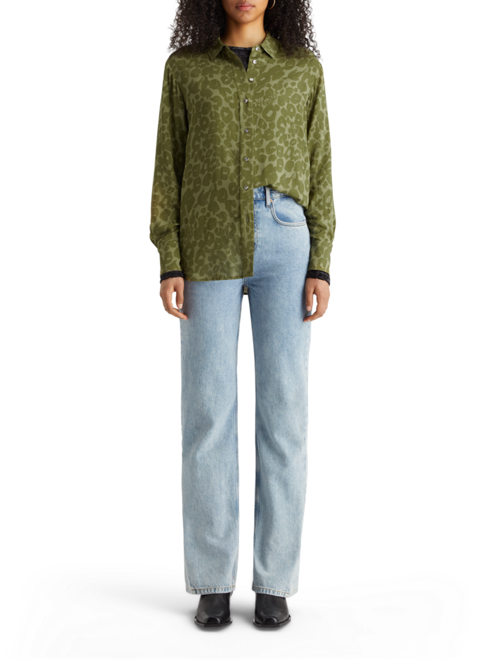 VISCOSE PRINTED RELAXED FIT SHIRT