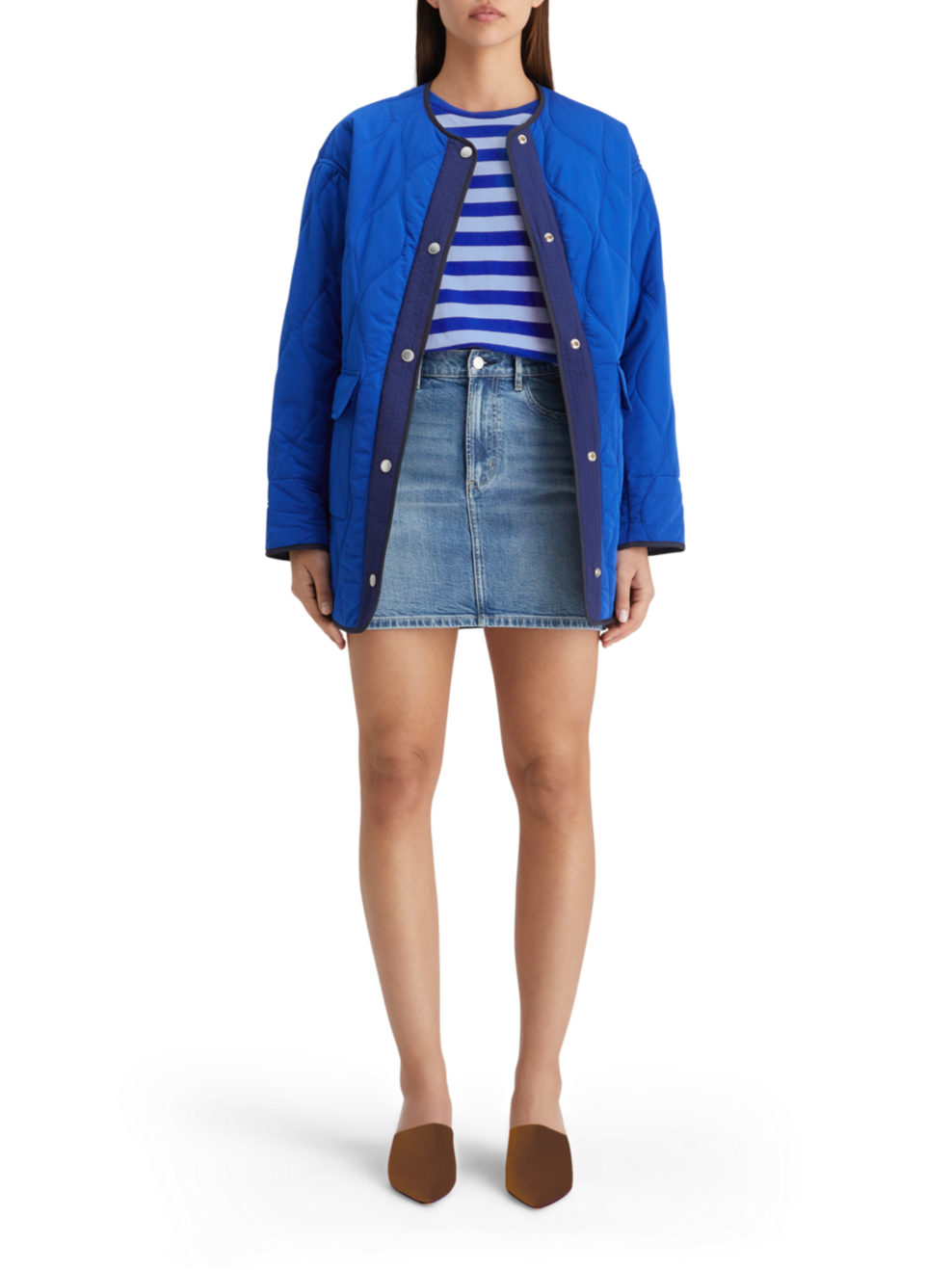 STRIPED CROPPED T-SHIRT