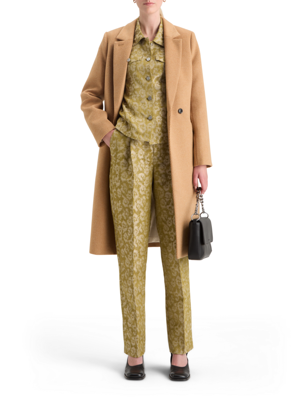 Herringbone wool cashmere blend tailored jacket shop