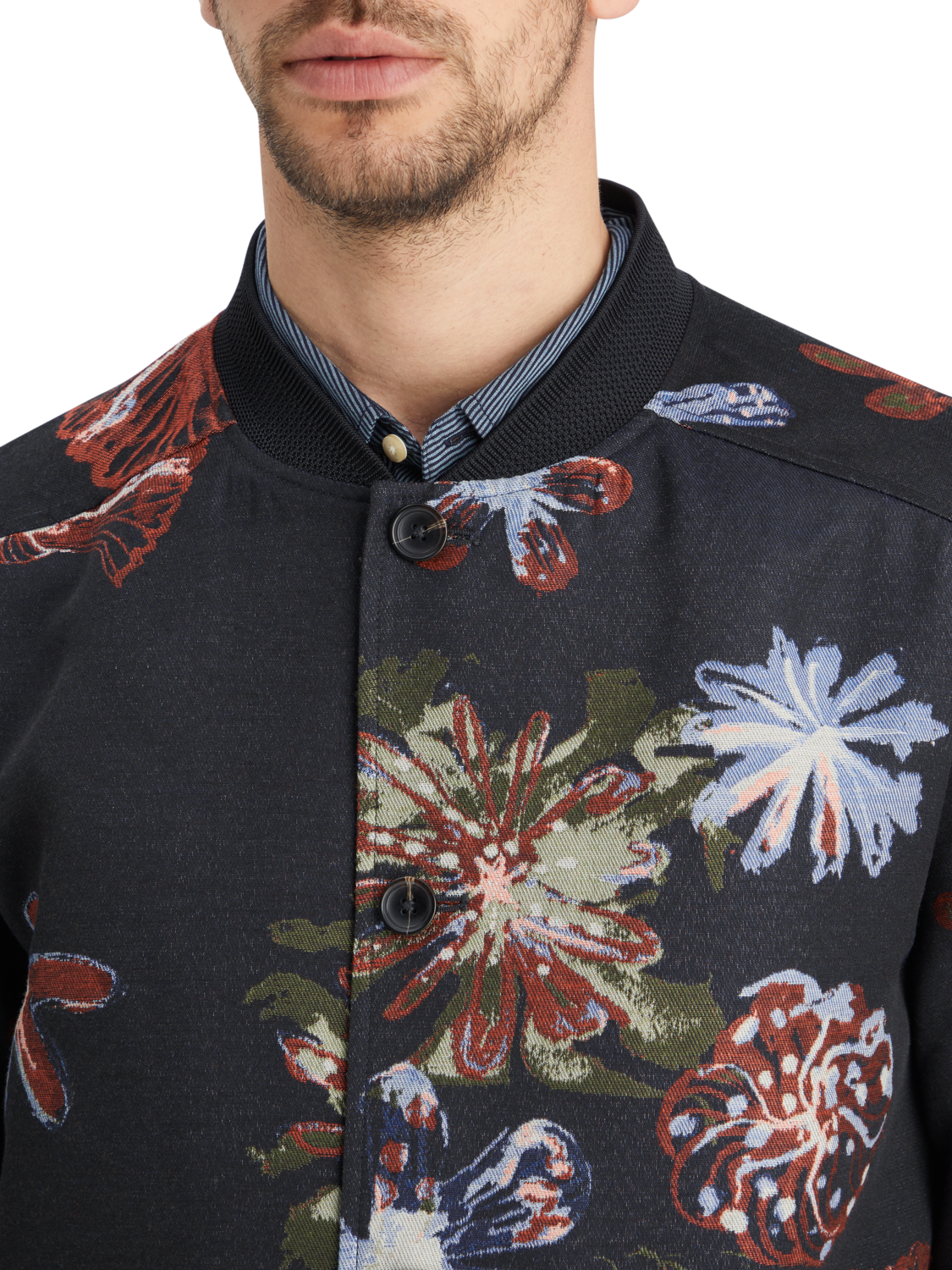 JACQUARD BOMBER JACKET