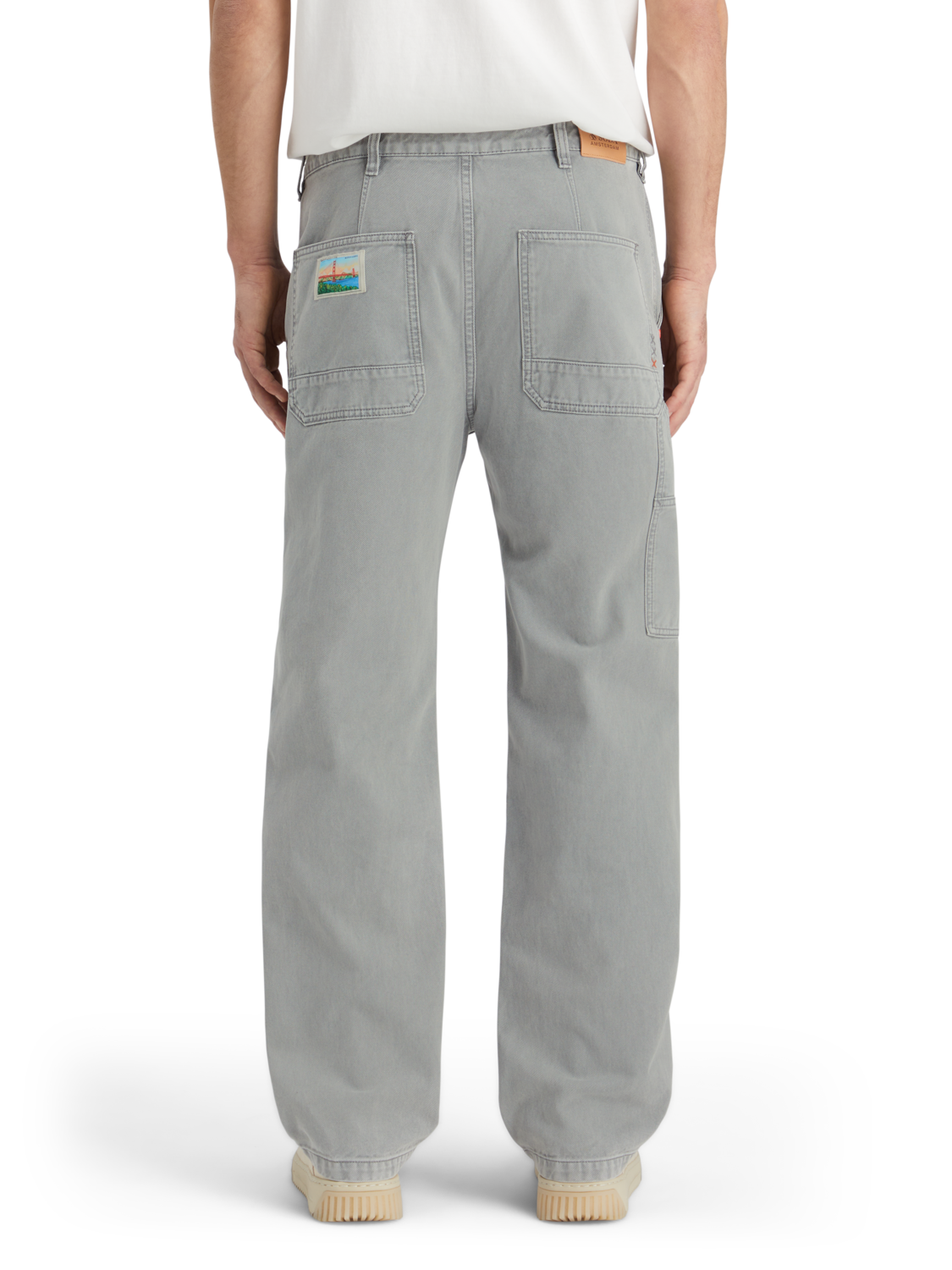 VERVE - ACID WASHED COTTON-BLEND WORKER PANT
