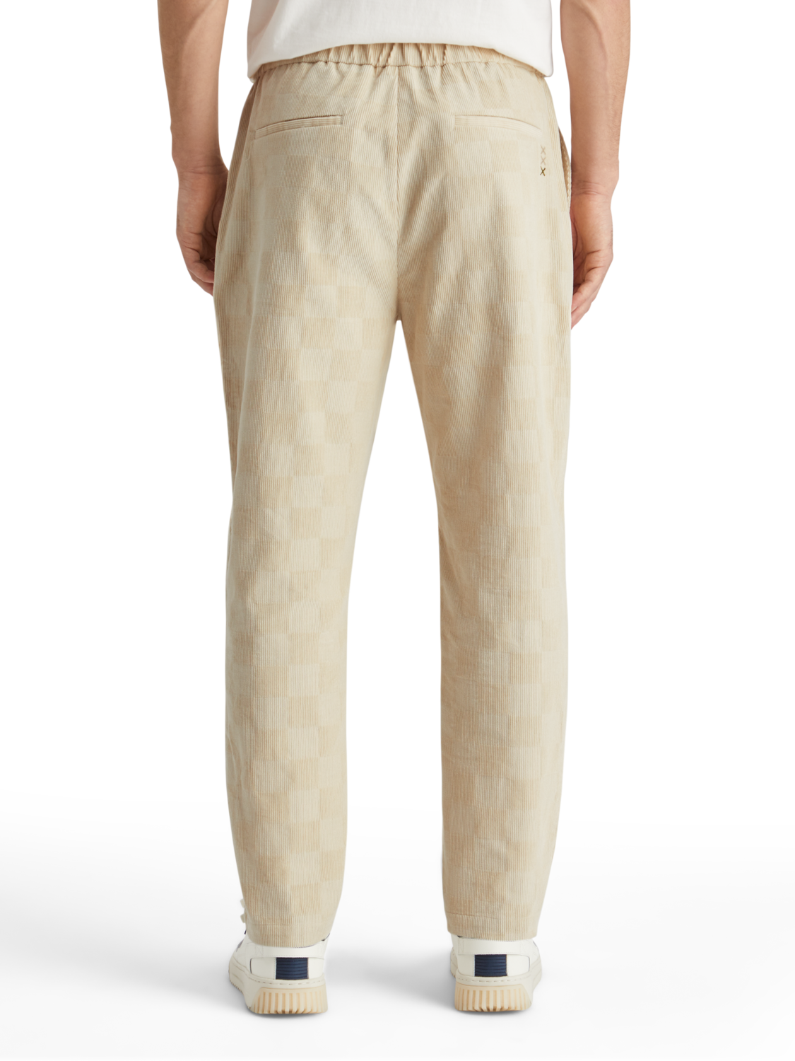 FAVE - CHECK-PATTERNED CORDUROY JOGGER