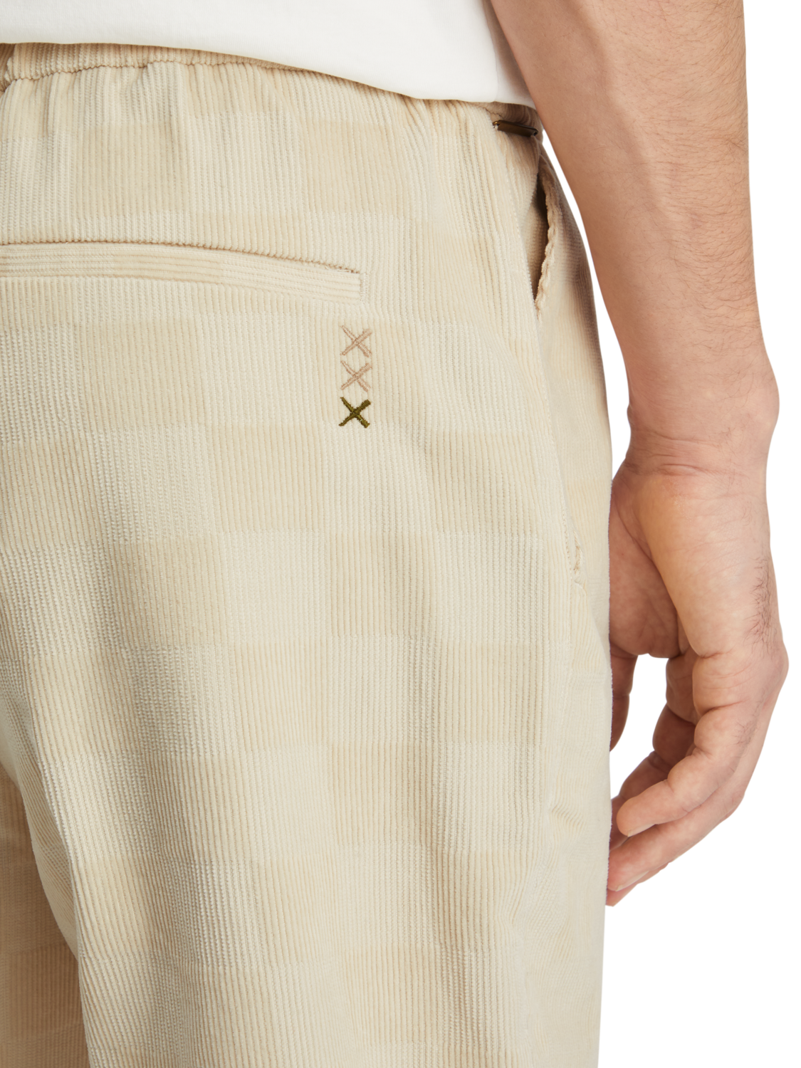 FAVE - CHECK-PATTERNED CORDUROY JOGGER