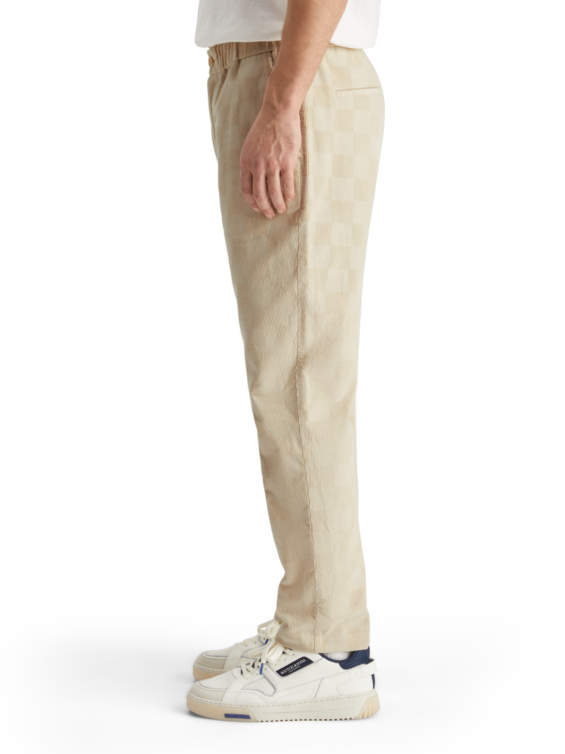 FAVE - CHECK-PATTERNED CORDUROY JOGGER