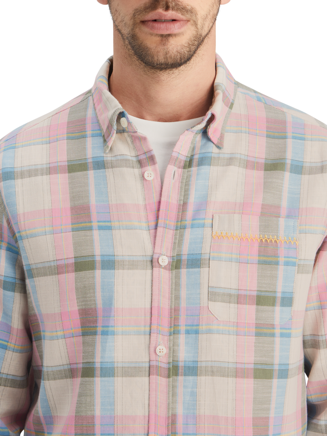 YARN DYE CHECK ROLL UP SHIRT