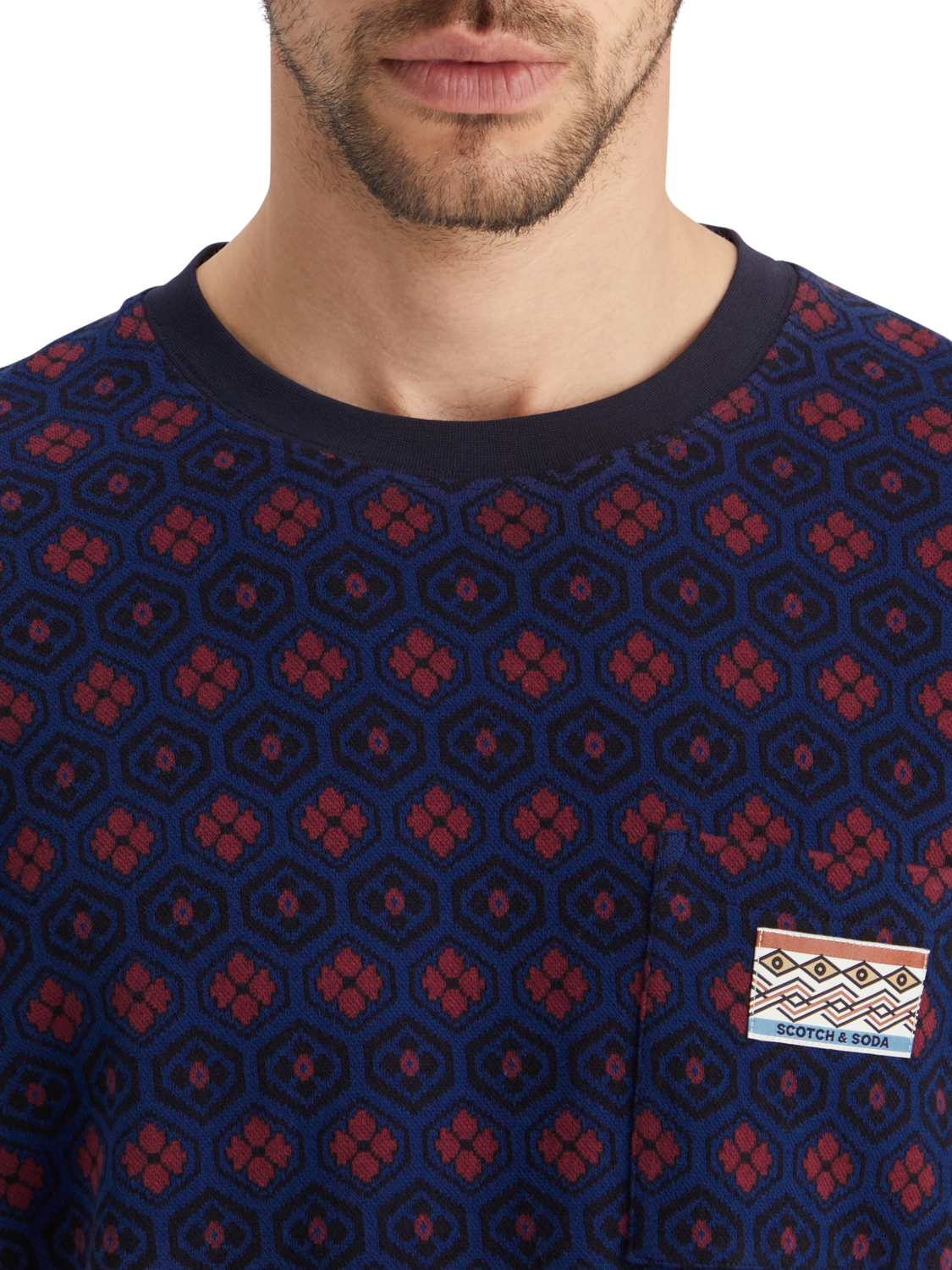 RELAXED FIT JACQUARD T-SHIRT