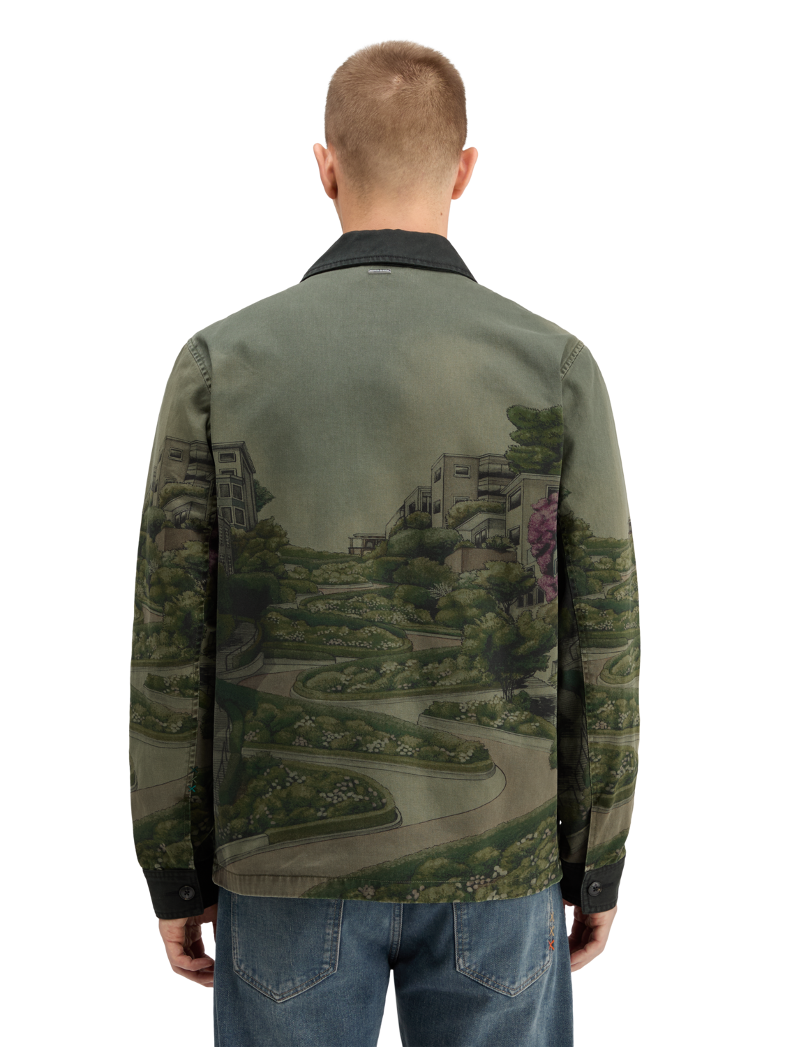 PHOTO-PRINTED TWILL COACH JACKET