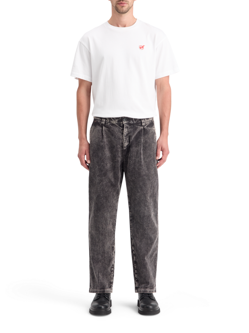 LOOSE TAPERED PLEATED WASHED CORDUROY CHINO – Scotch & Soda