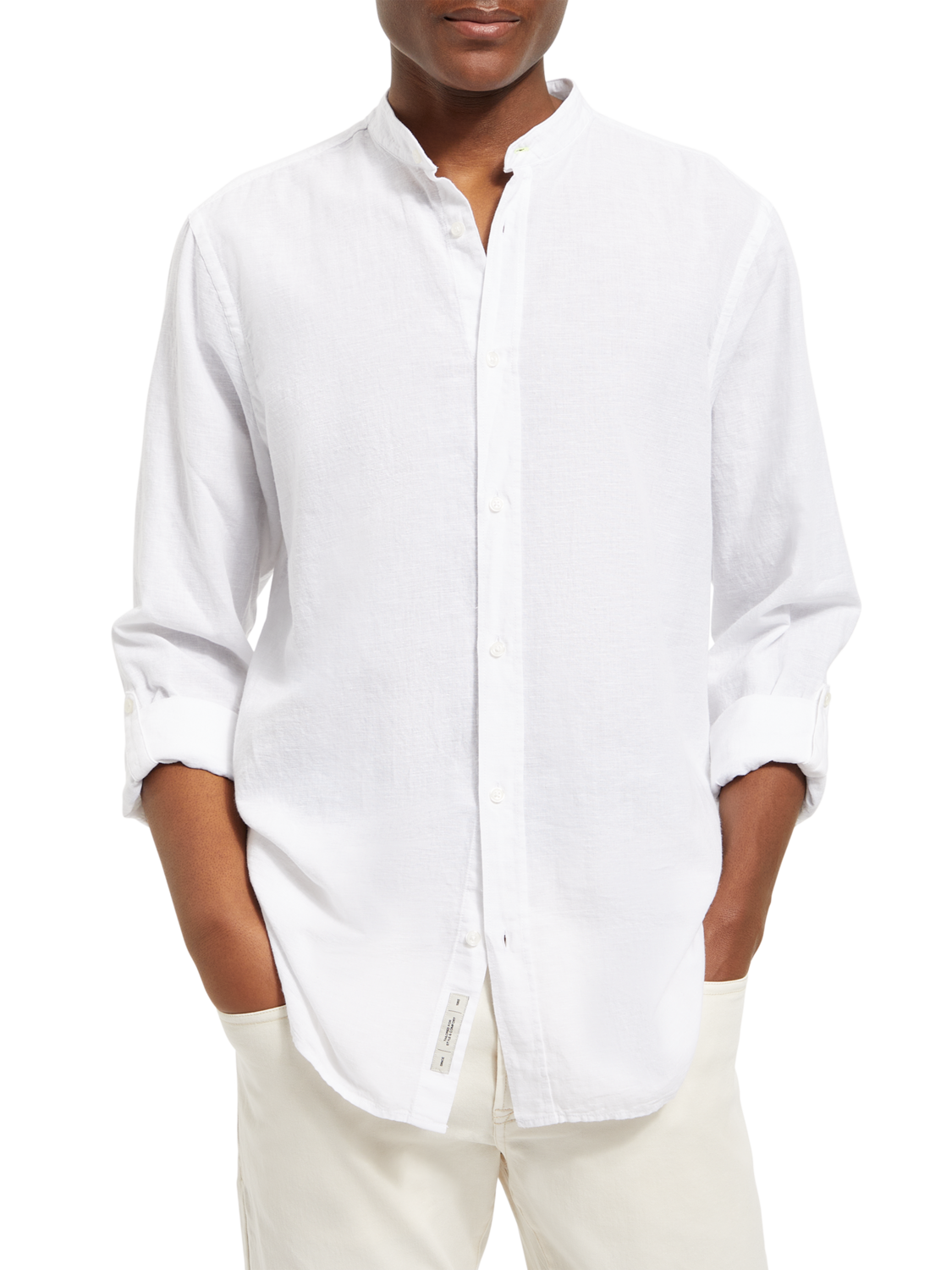 REGULAR FIT COTTON LINEN SHIRT