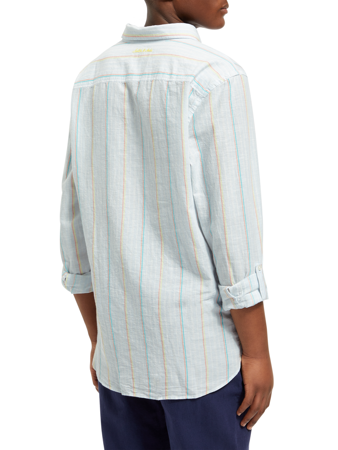 Garngefärbtes, gestreiftes Hemd aus Baumwollleinen im Regular Fit