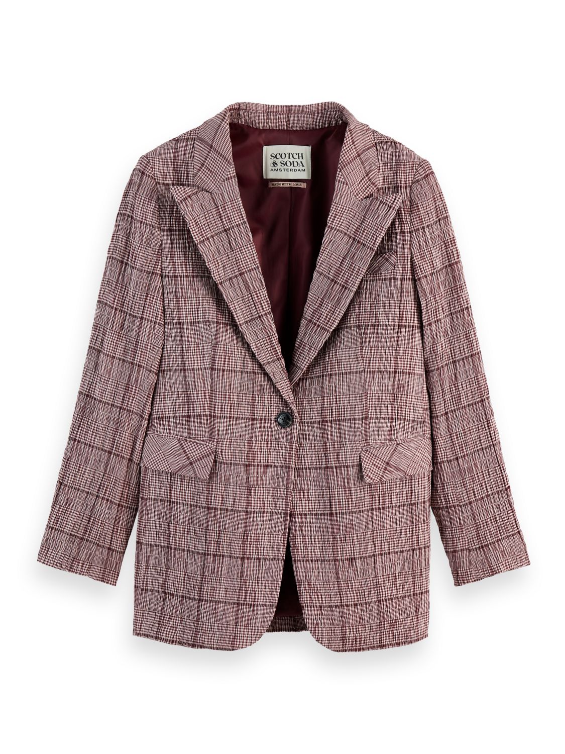 Prince of wales seersucker blazer