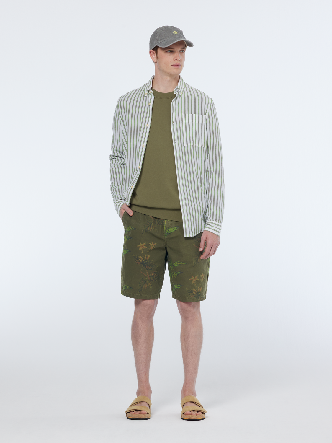 Printed cotton shorts