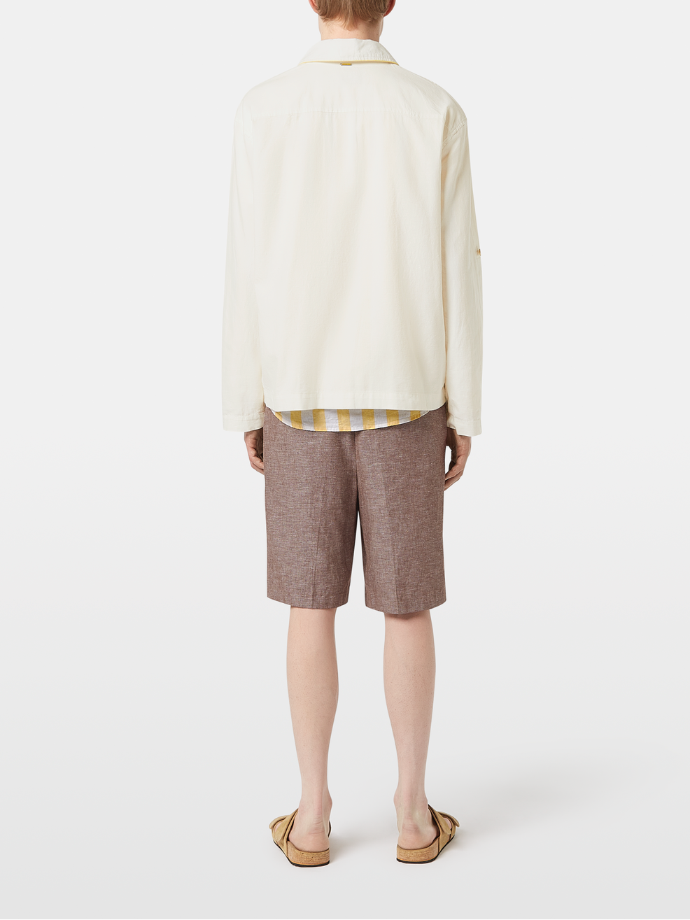 Relaxed cotton-linen shirt jacket