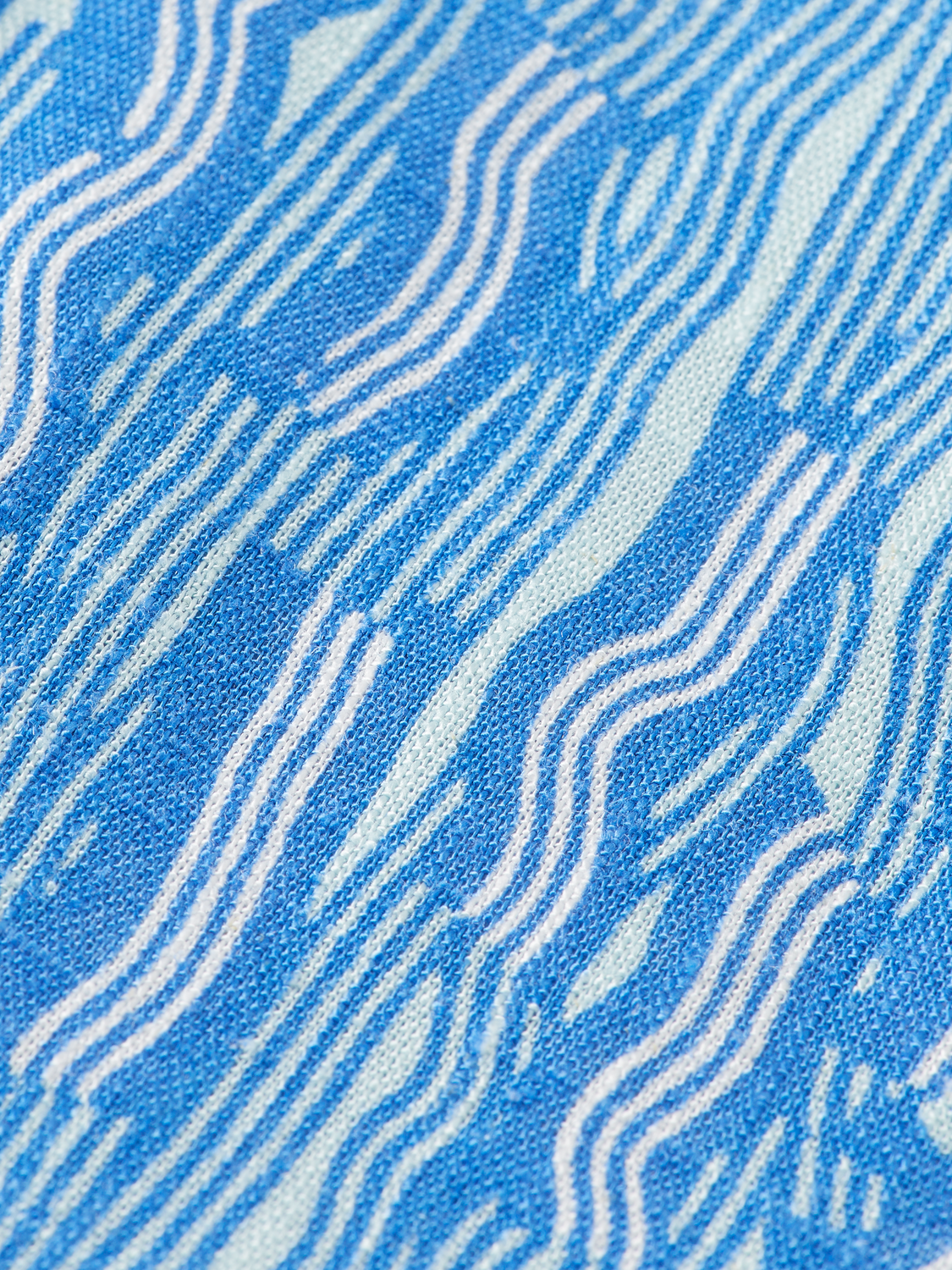 Printed linen-blend jogger