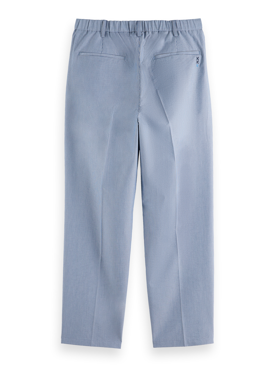 Nylon-trimmed seersucker chino