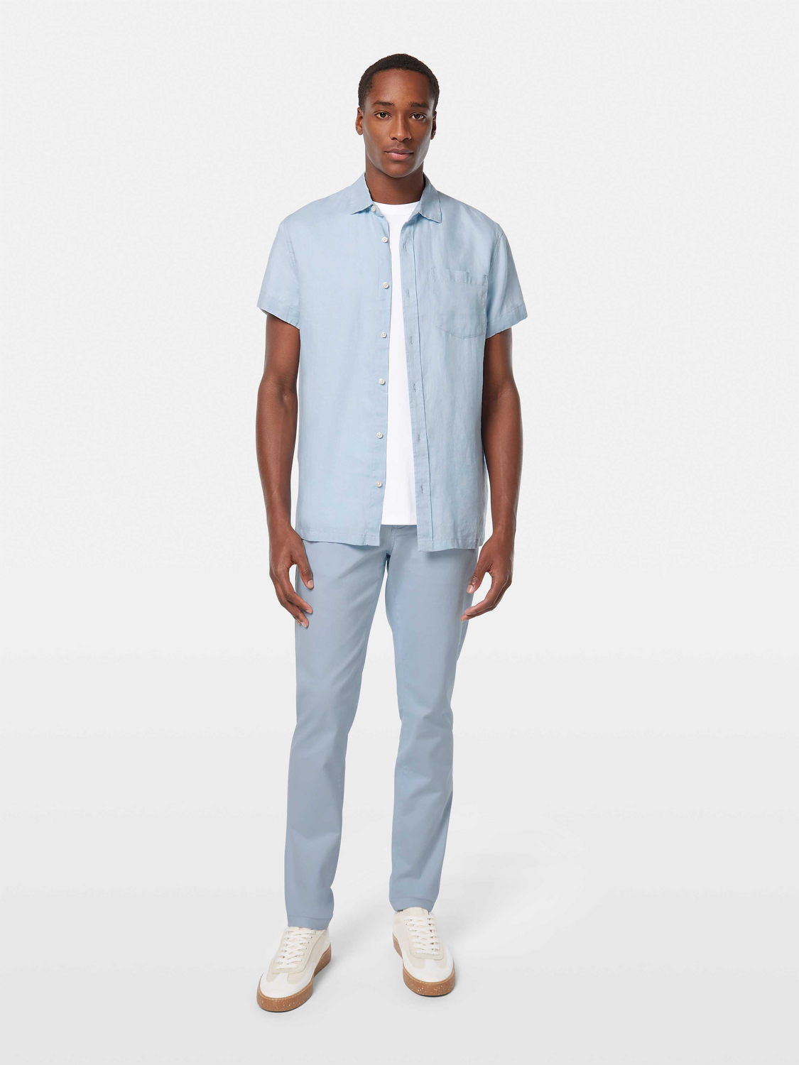 Seasonal core - short-sleeved regular fit linen shirt
