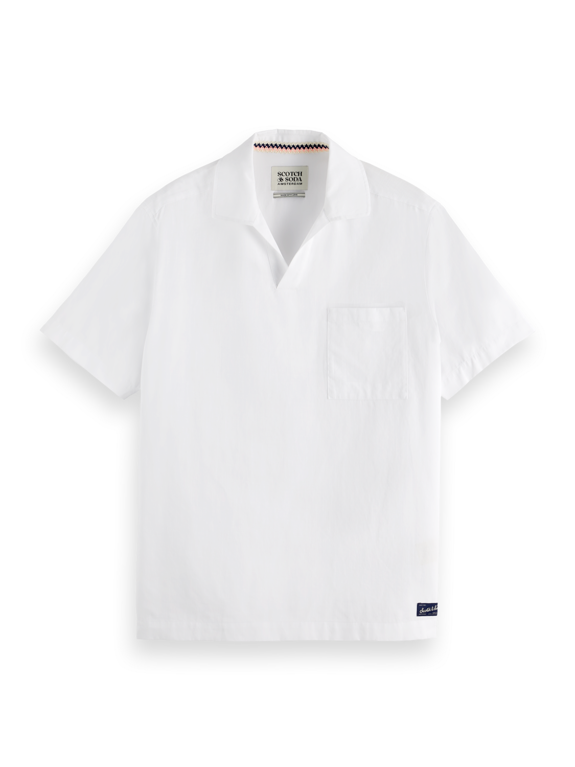 Short Sleeve linen blend shirt