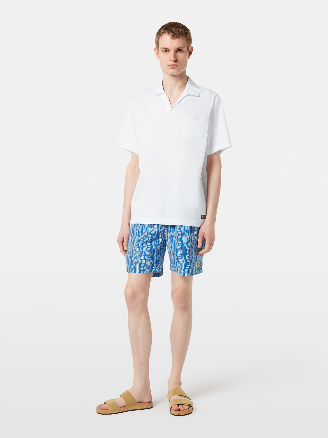 Short Sleeve linen blend shirt