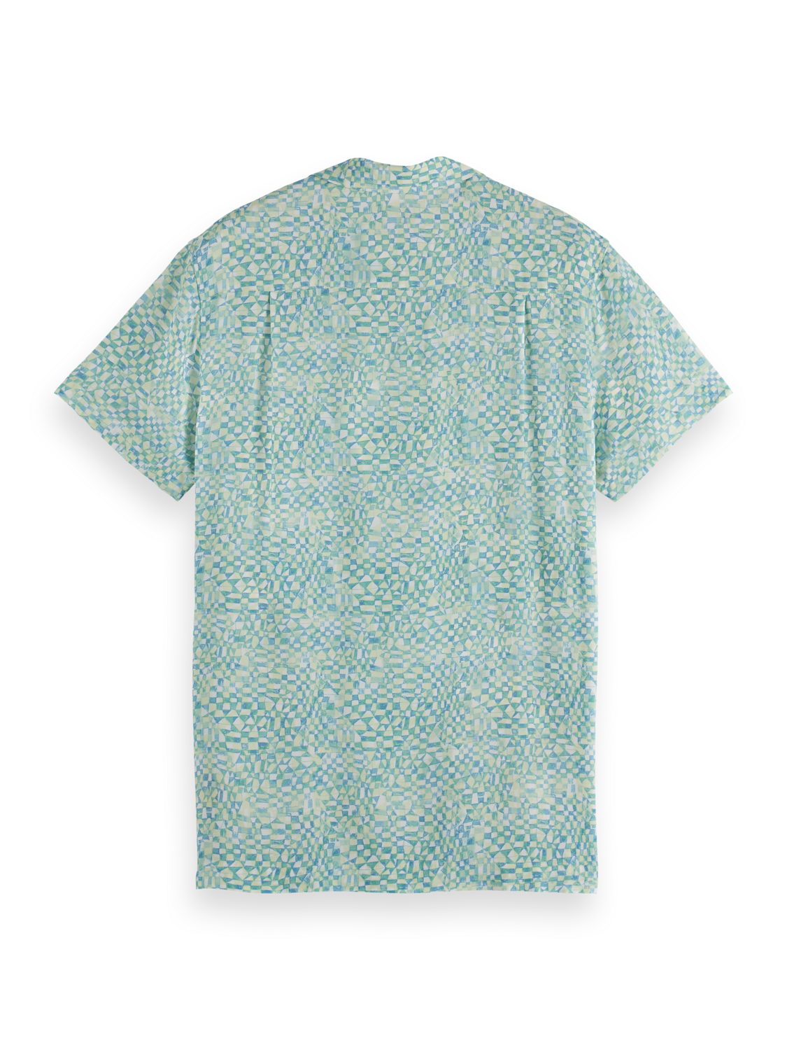 AOP short-sleeved regular fit viscose shirt