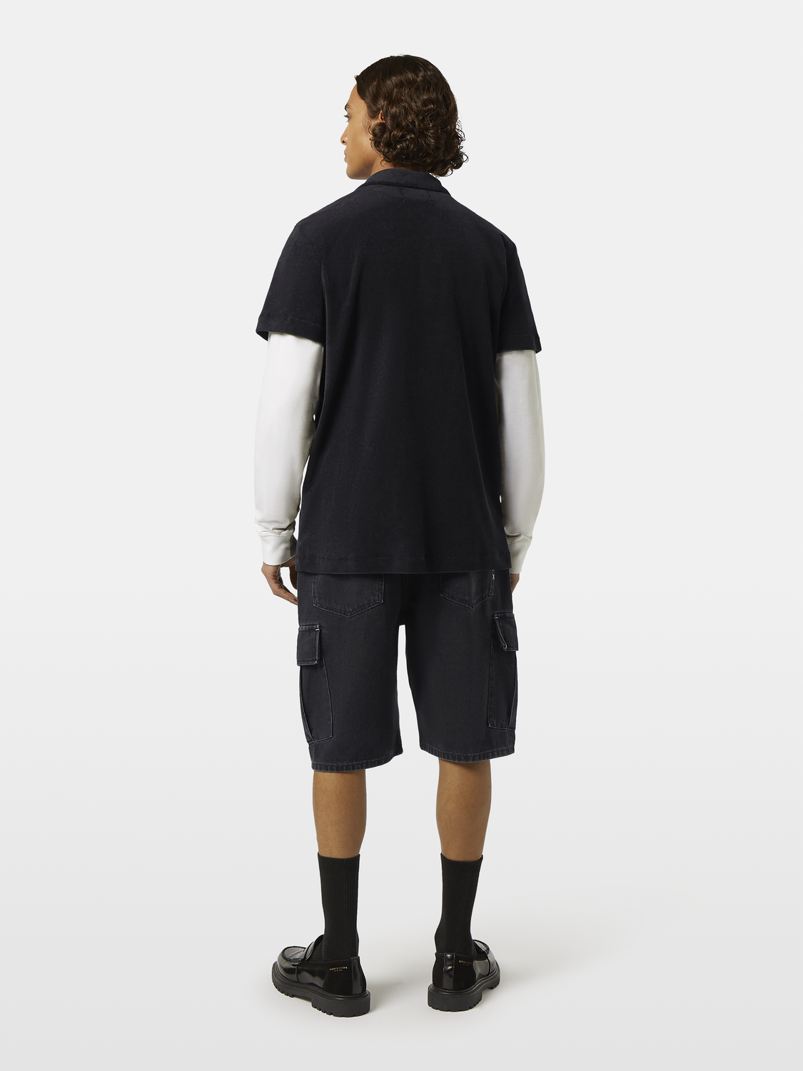 Short sleeve towelling shirt