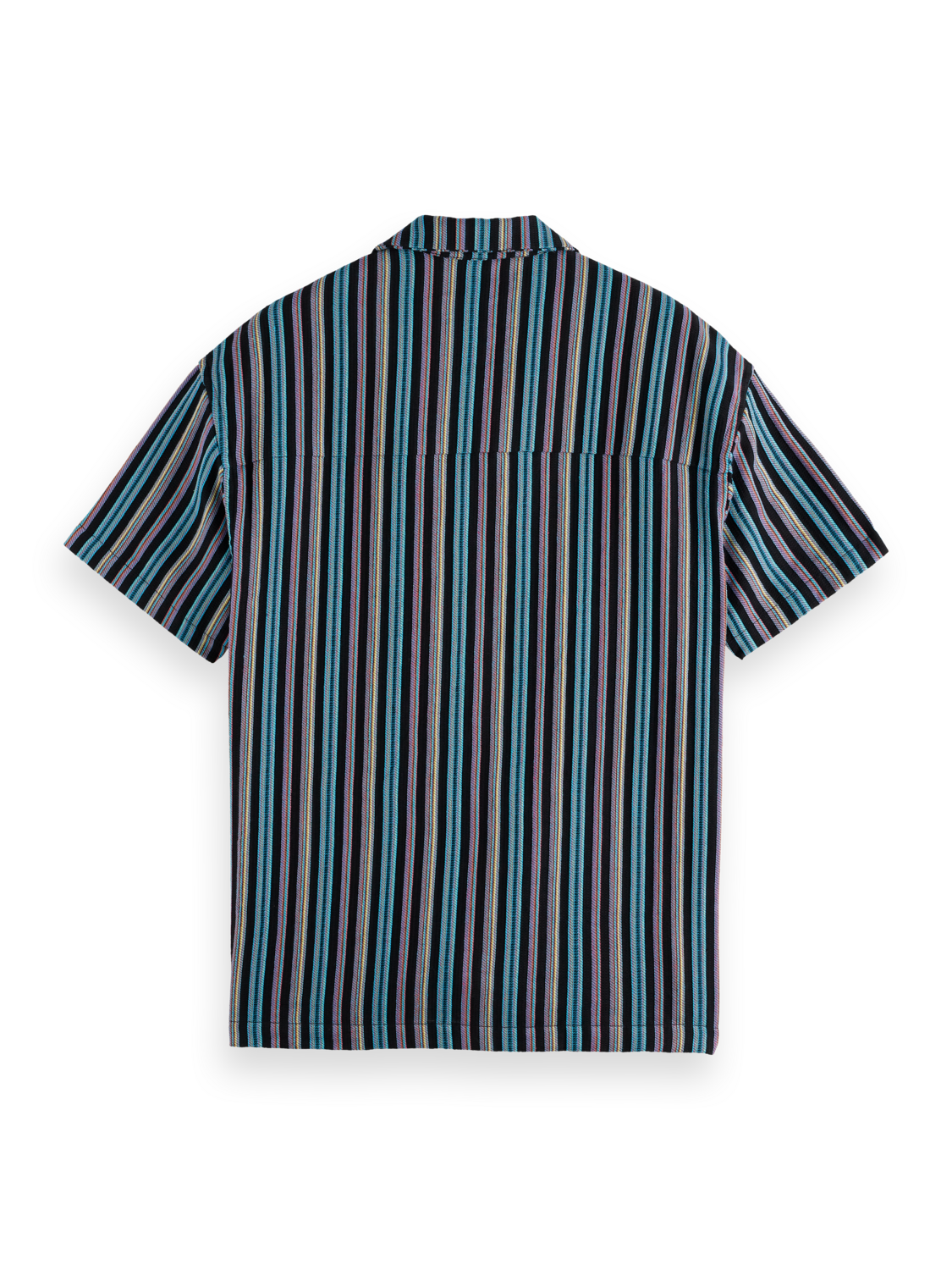 Striped Short Sleeve Jacquard Shirt