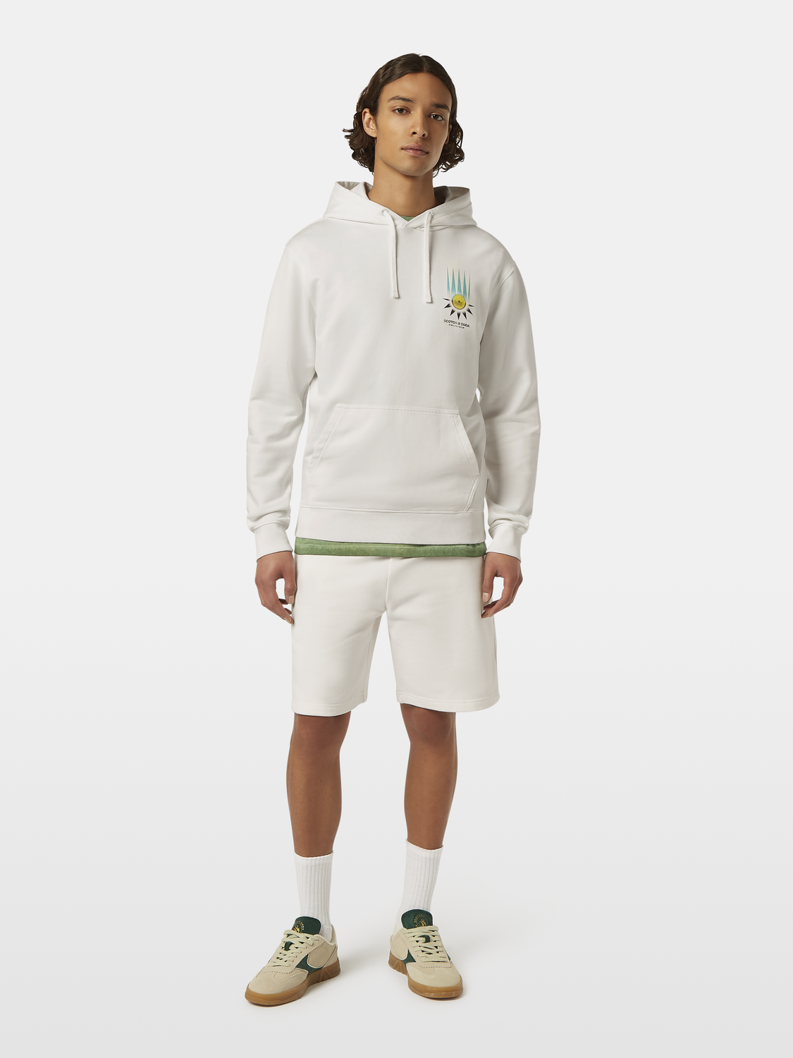 Regular fit front and back artwork hoodie