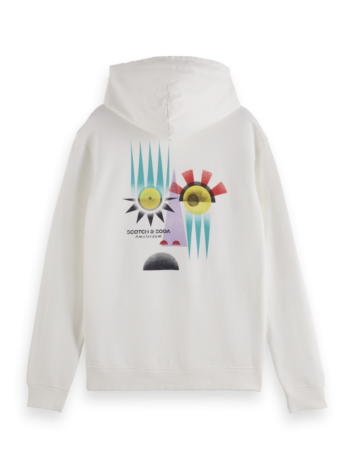 Regular fit front and back artwork hoodie