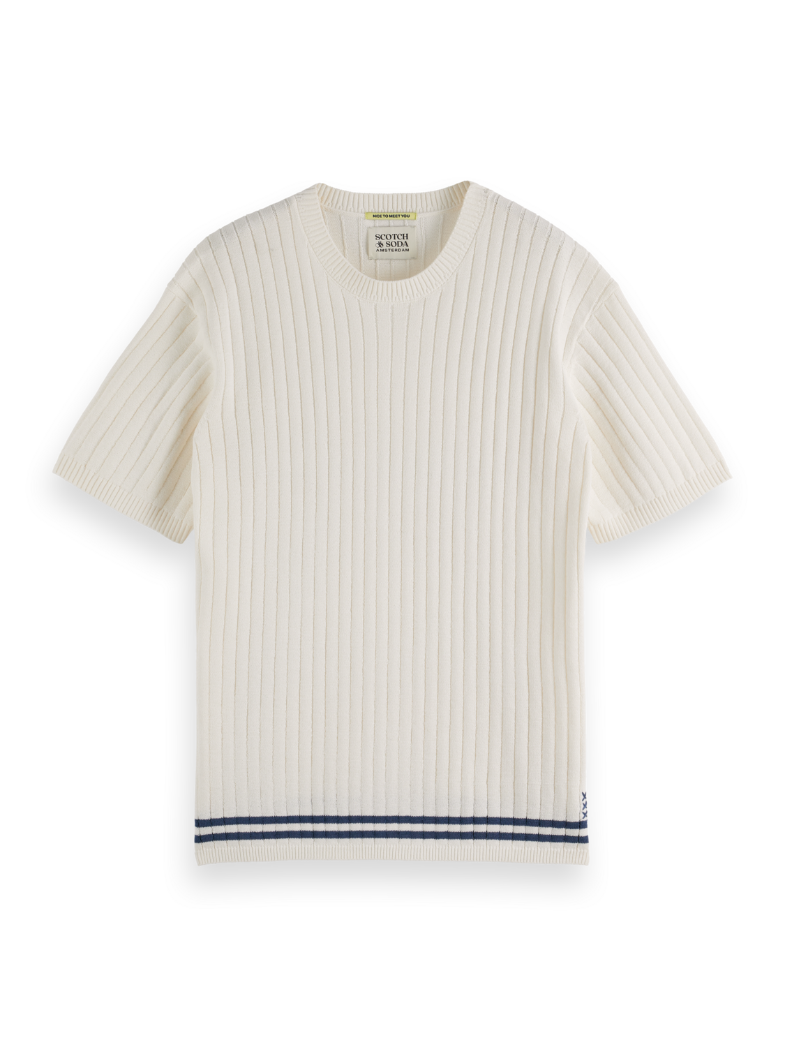 Structured knitted T-shirt