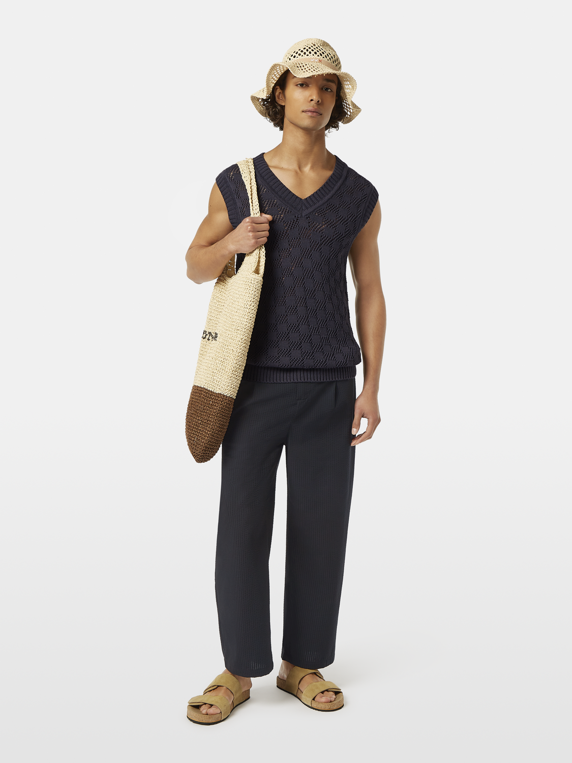 Structured v-neck vest