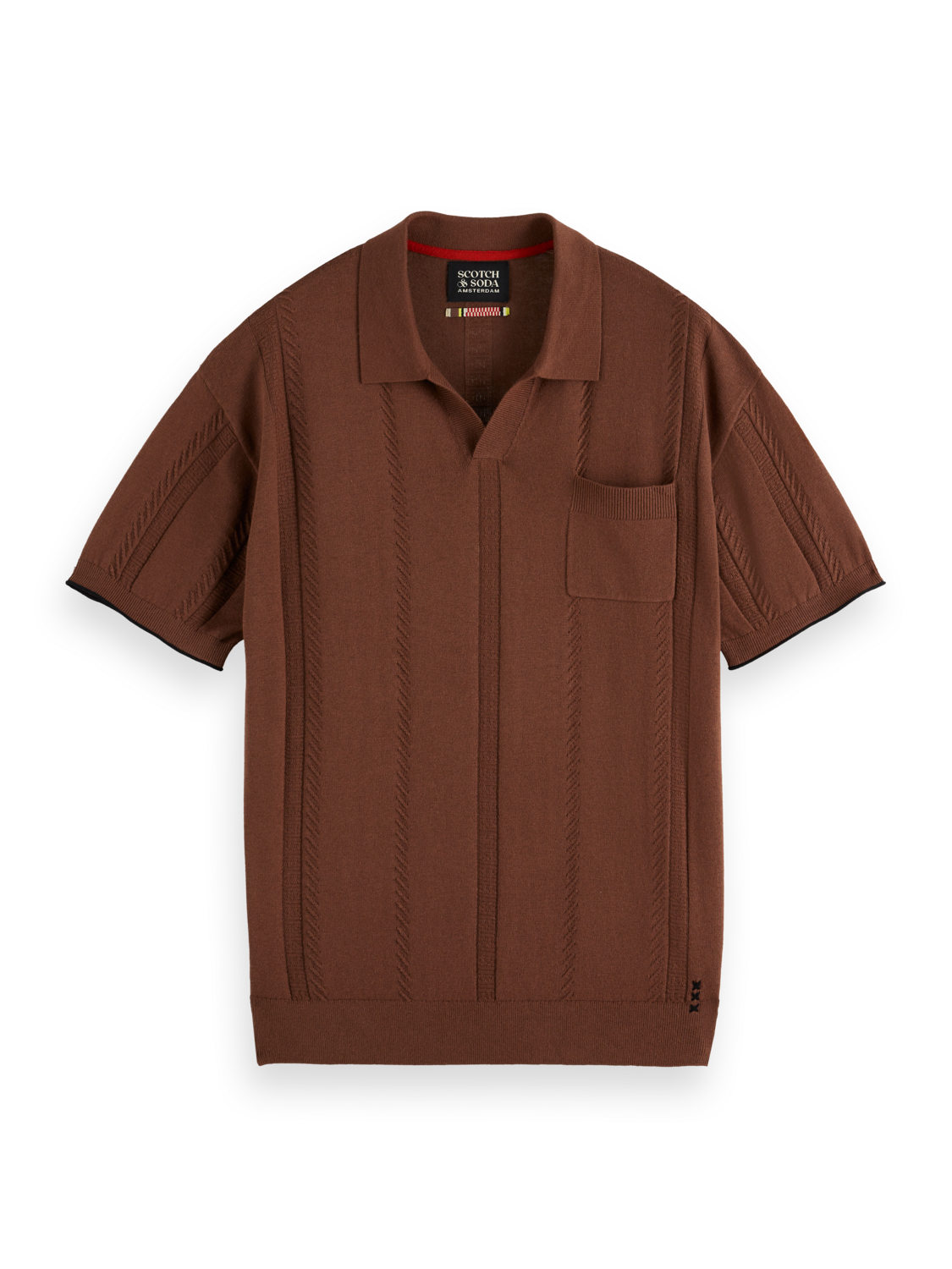 Relaxed fit knitted polo