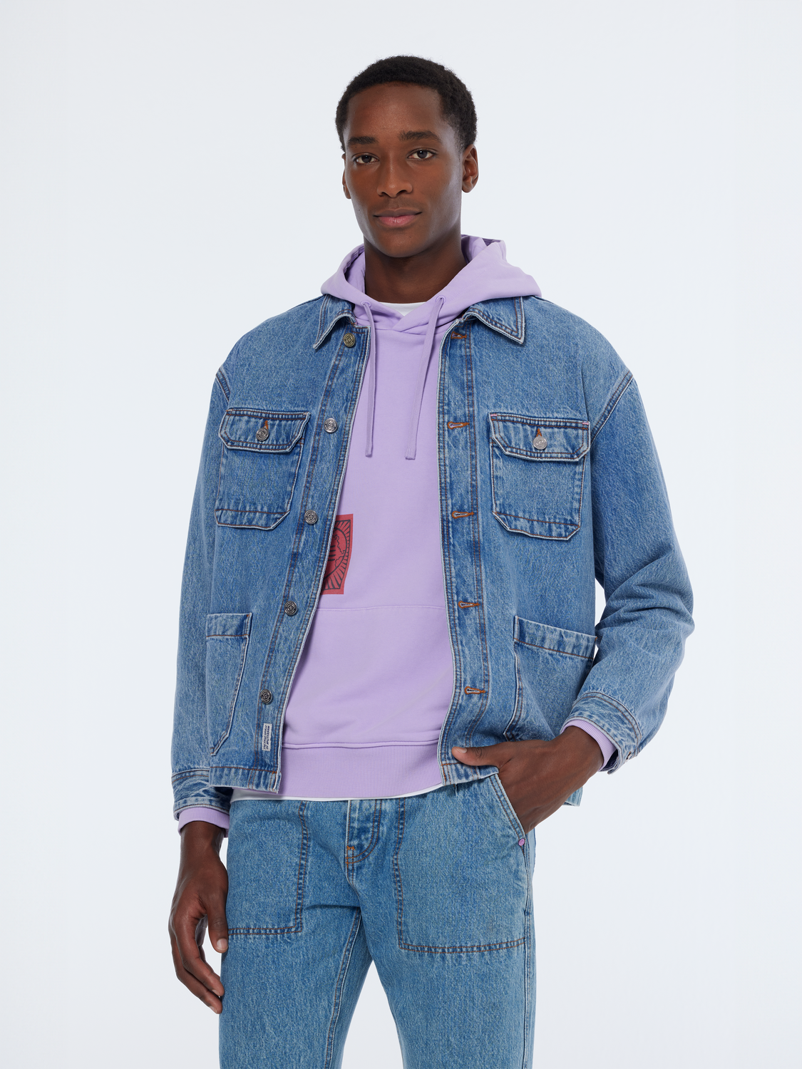 Denim workwear jacket – Scotch Soda Amsterdam - Main Image