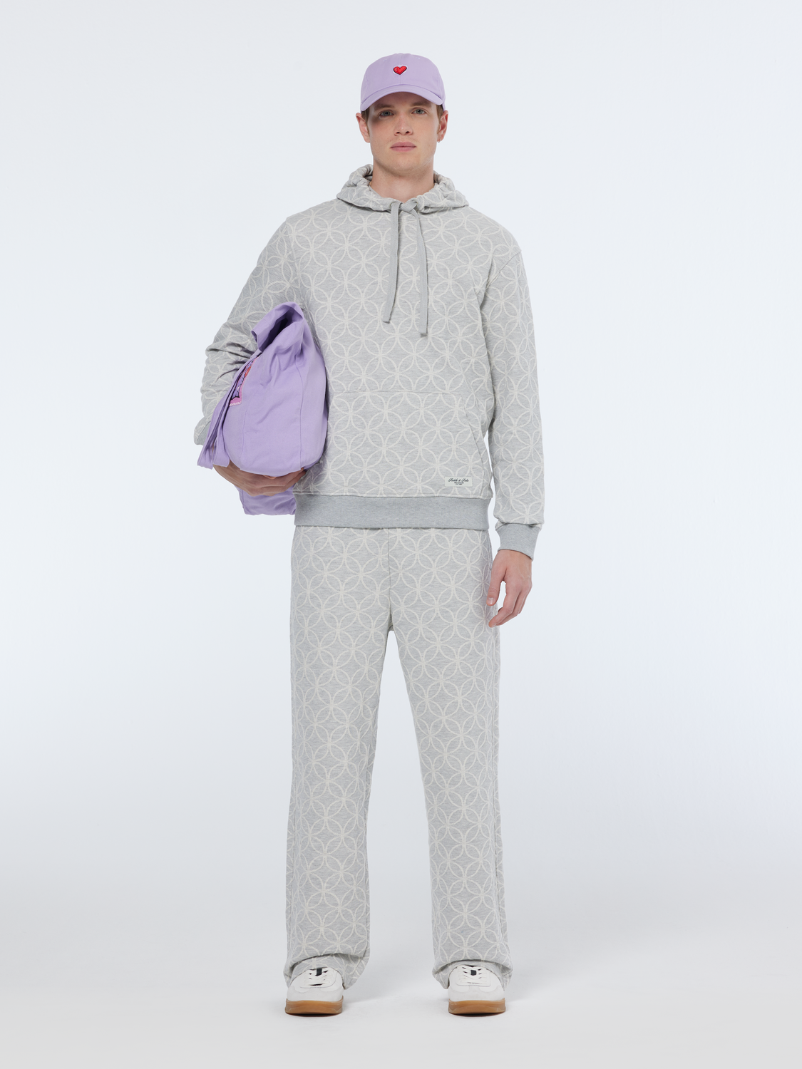 Jacquard regular fit hoodie