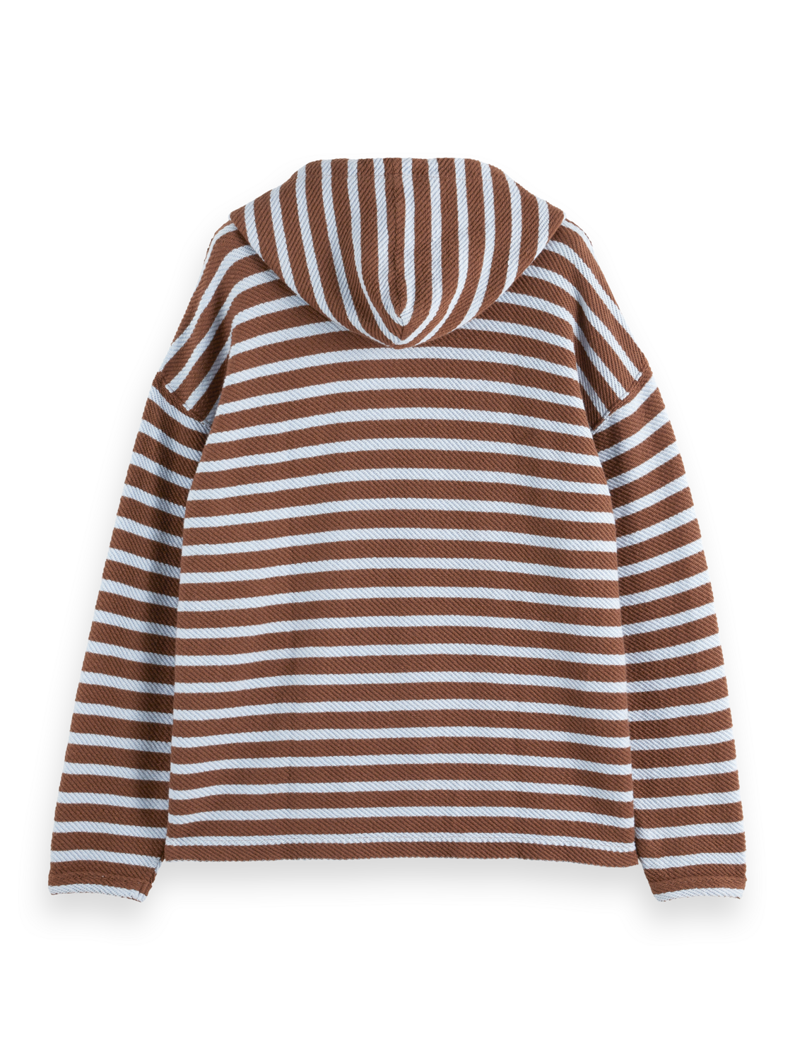 striped terry hoodie