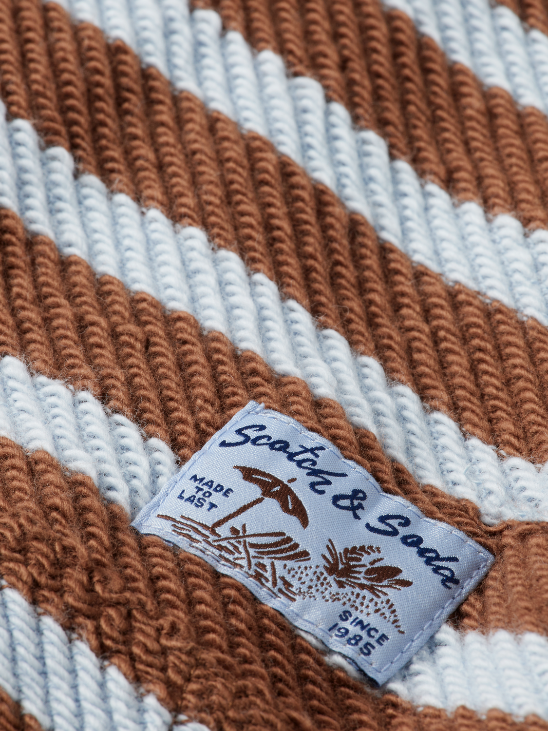 striped terry hoodie