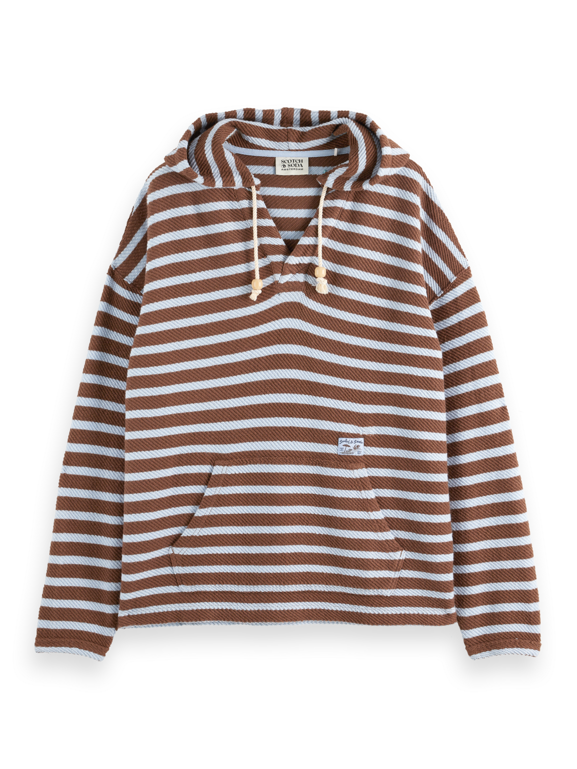 striped terry hoodie