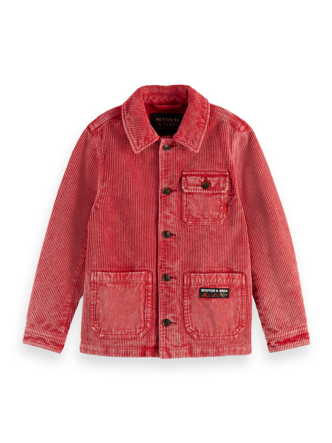 Boys Garment-dyed corduroy overshirt