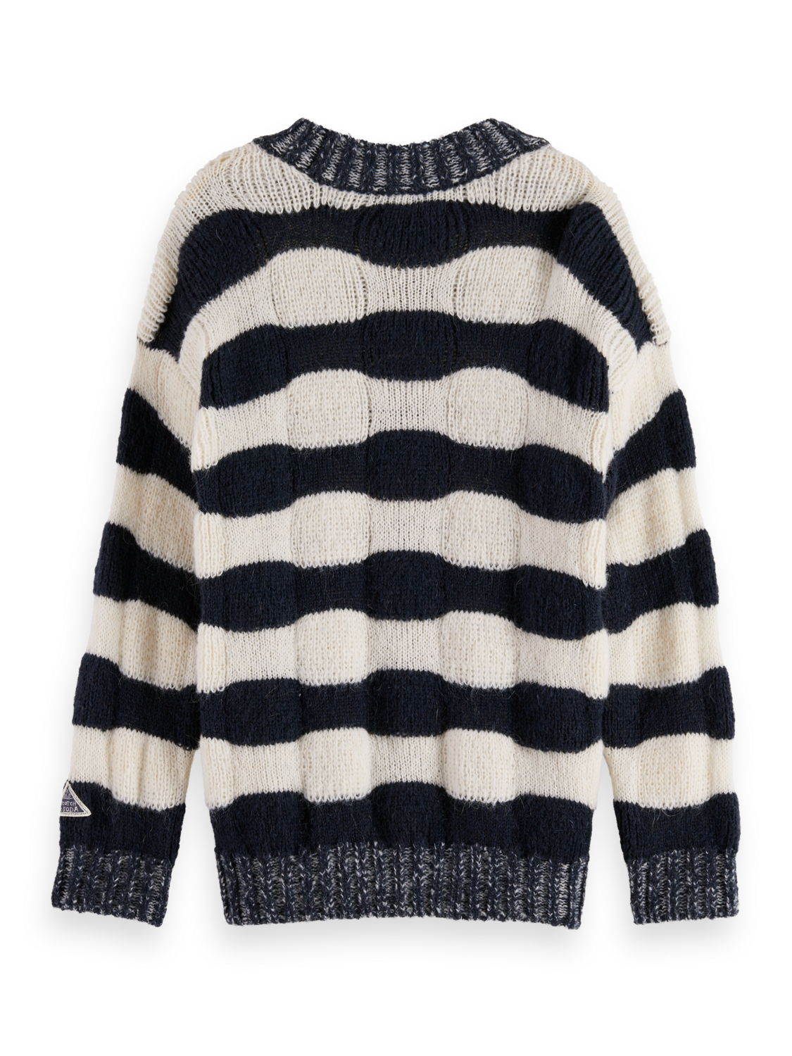 Girls Loose-fit chunky striped pullover