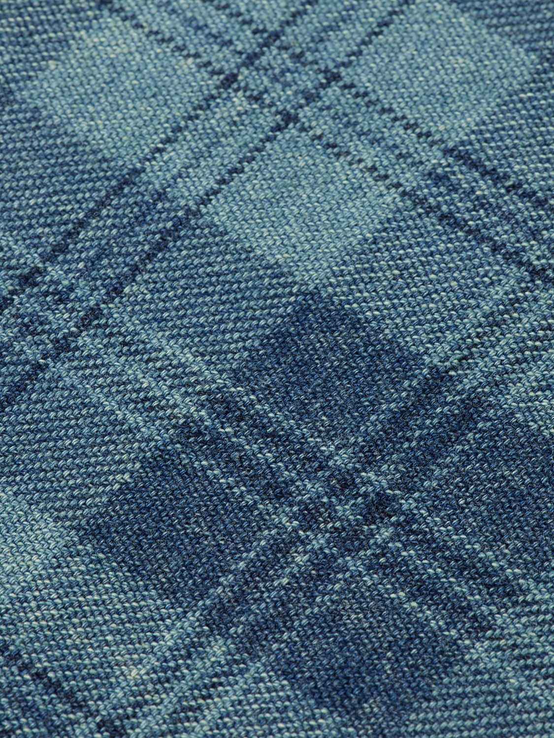 Washed denim checked overshirt