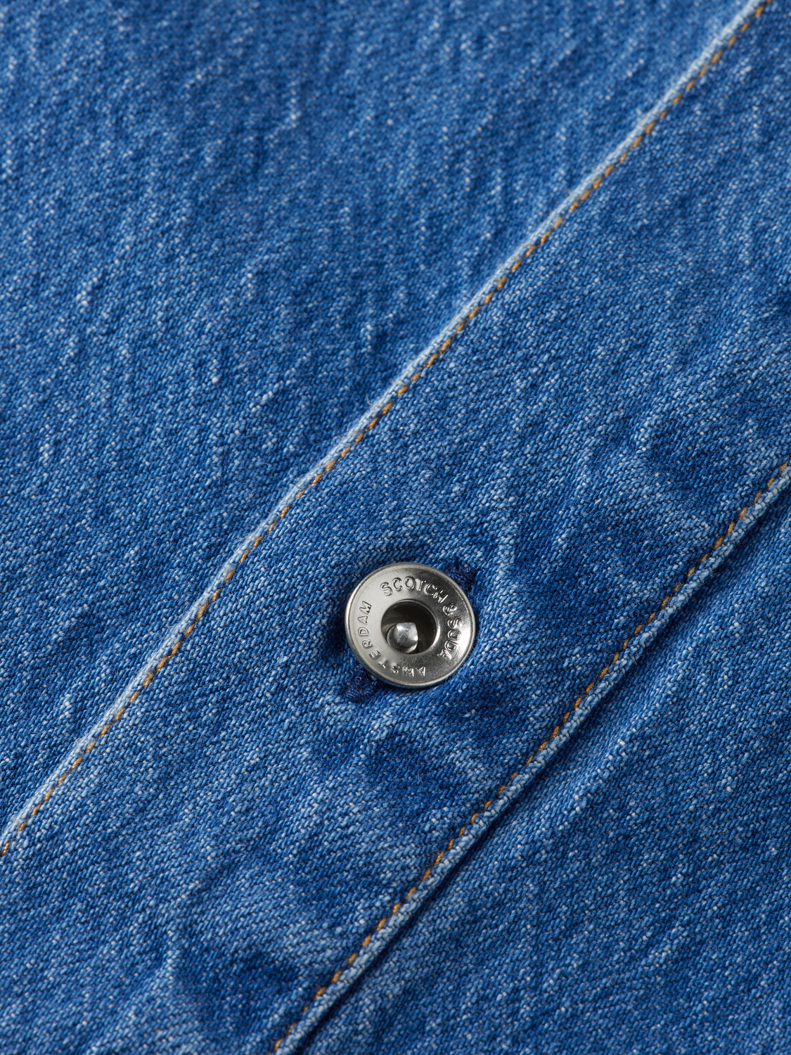 Washed denim mini shirtdress