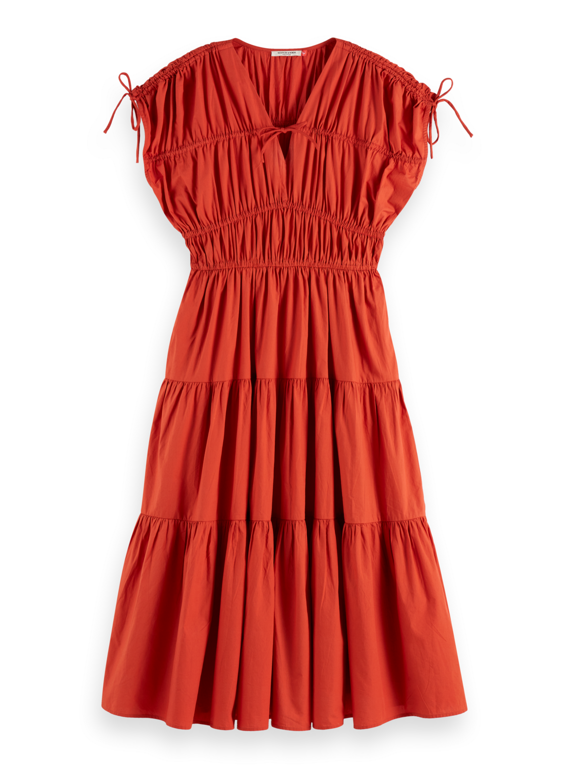 Gathered midi dress