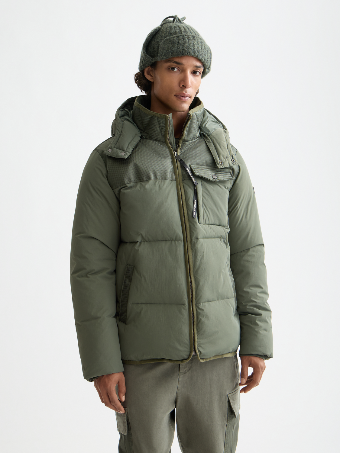 Hooded puffer jacket – Scotch Soda Amsterdam - Main Image