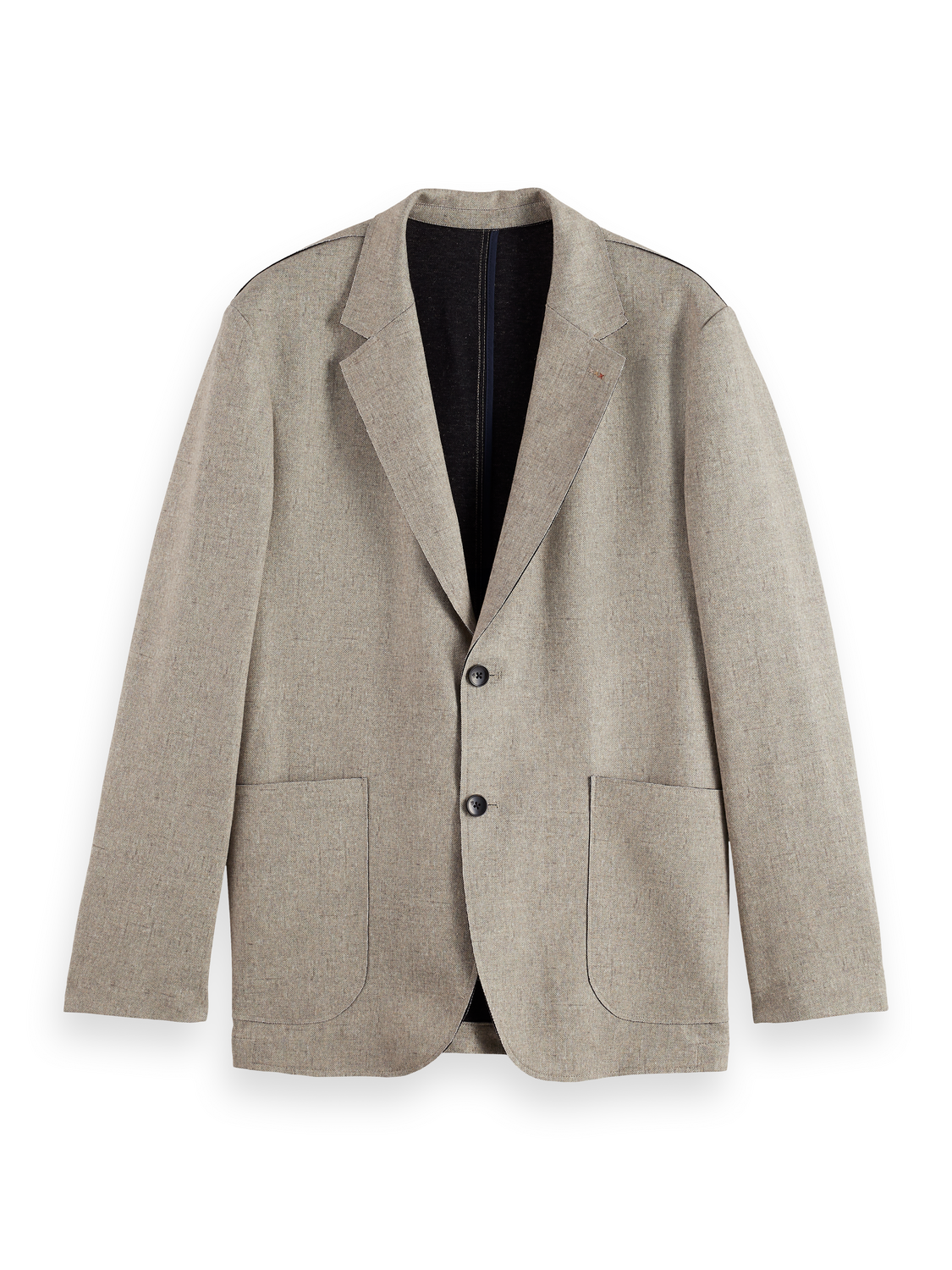 Melange jersey relaxed blazer