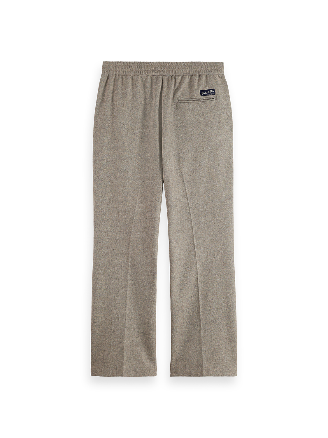 Tailored melange-jersey relaxed straight jogger