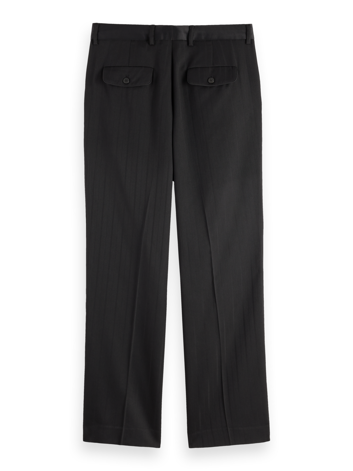 Otis- sateen-trimmed structure stripe relaxed straight chino