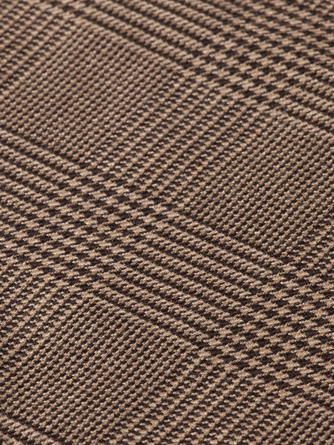 Checkered wool-blend pleated baggy chino