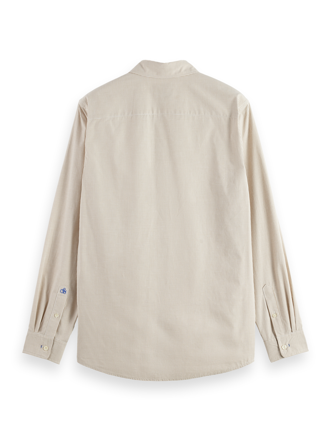 Micro-check poplin shirt