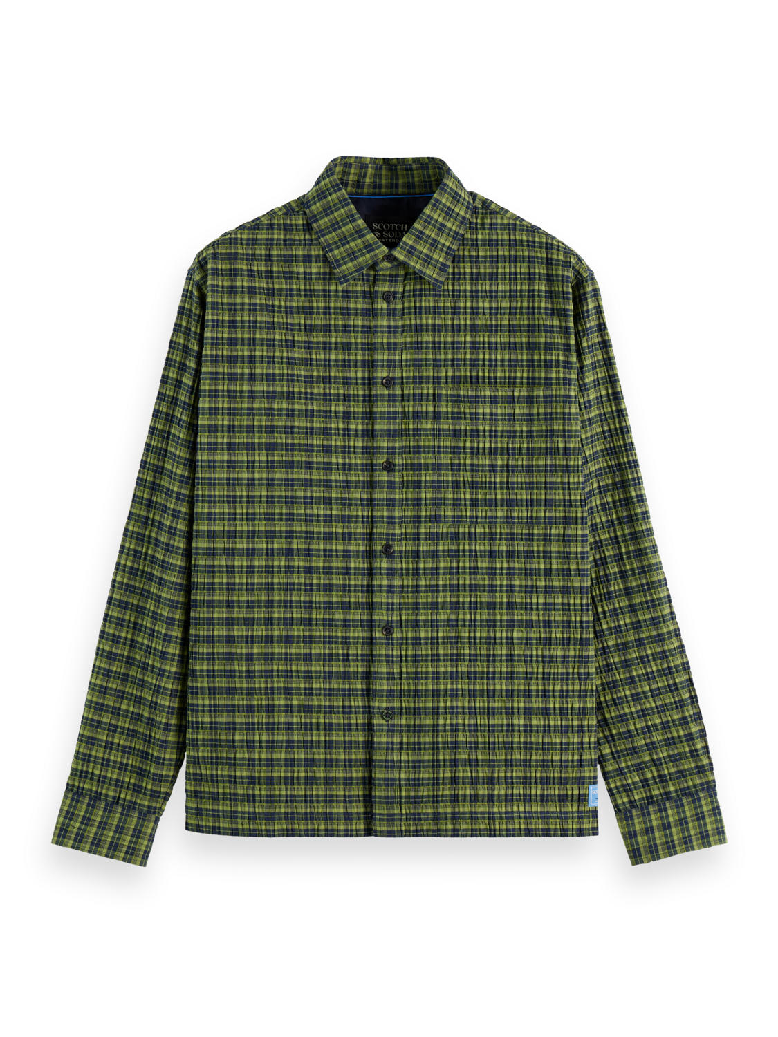 Crinkle checked shirt